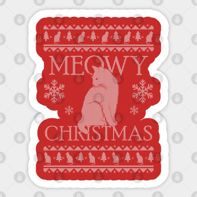 MEOWY CHRISTMAS UGLY SWEATER Sticker by giovanniiiii